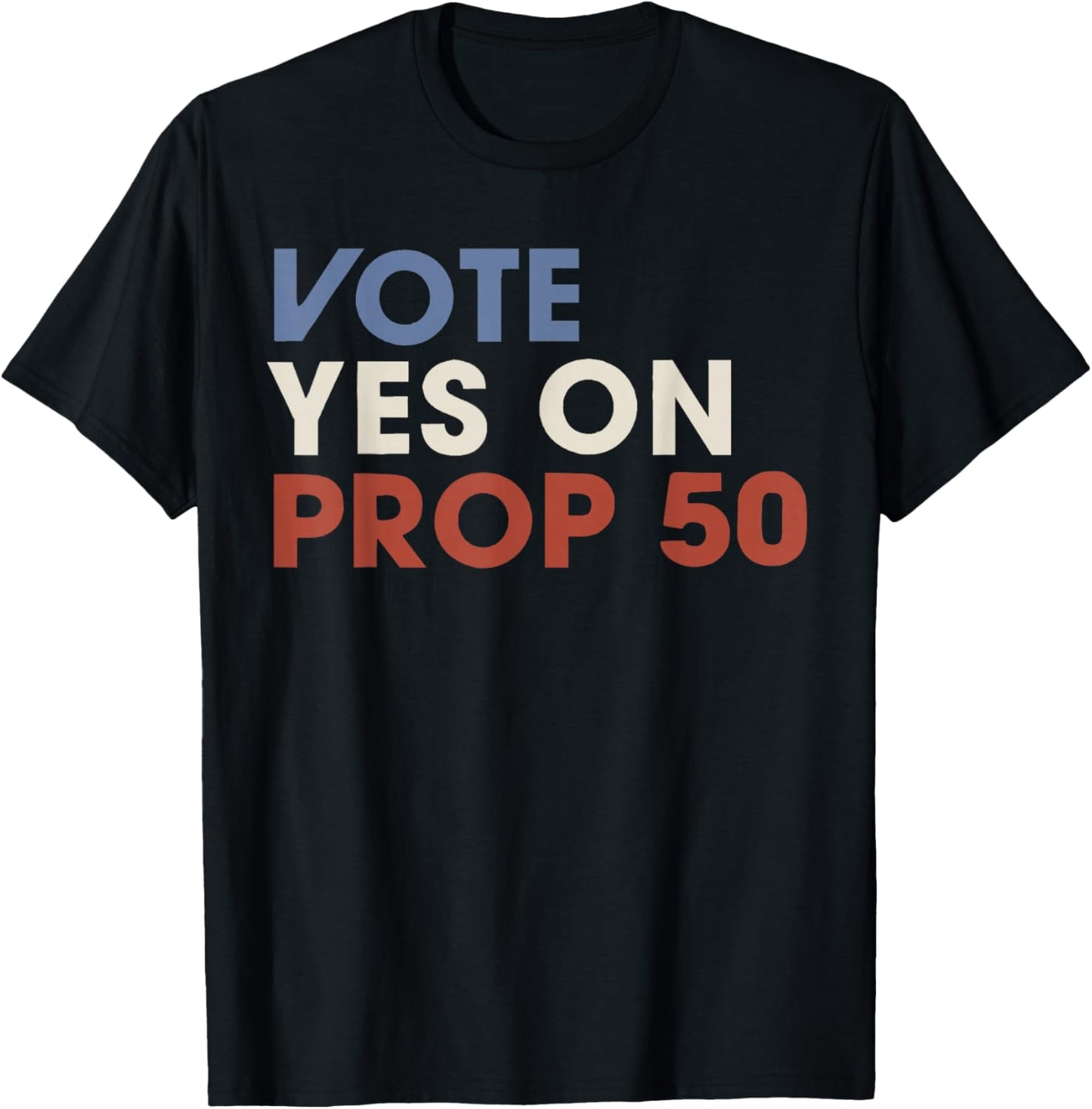Vintage Vote YES on Prop 50 Patriotic Women T-Shirt - T-Shirt | Black