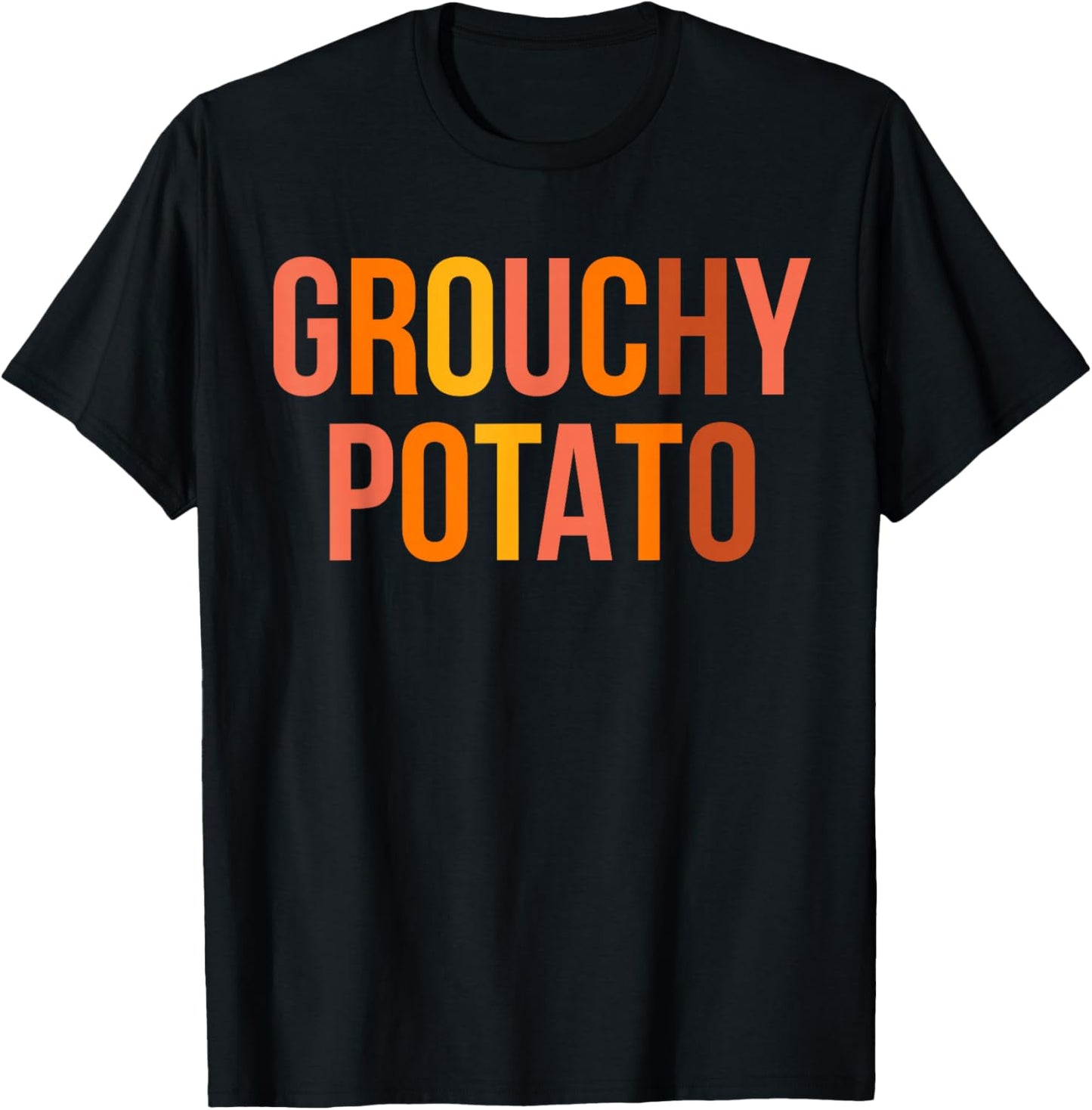 Sweet Potato and Grouchy Potato Thanksgiving Couple Matching T-Shirt - T-Shirt | Black