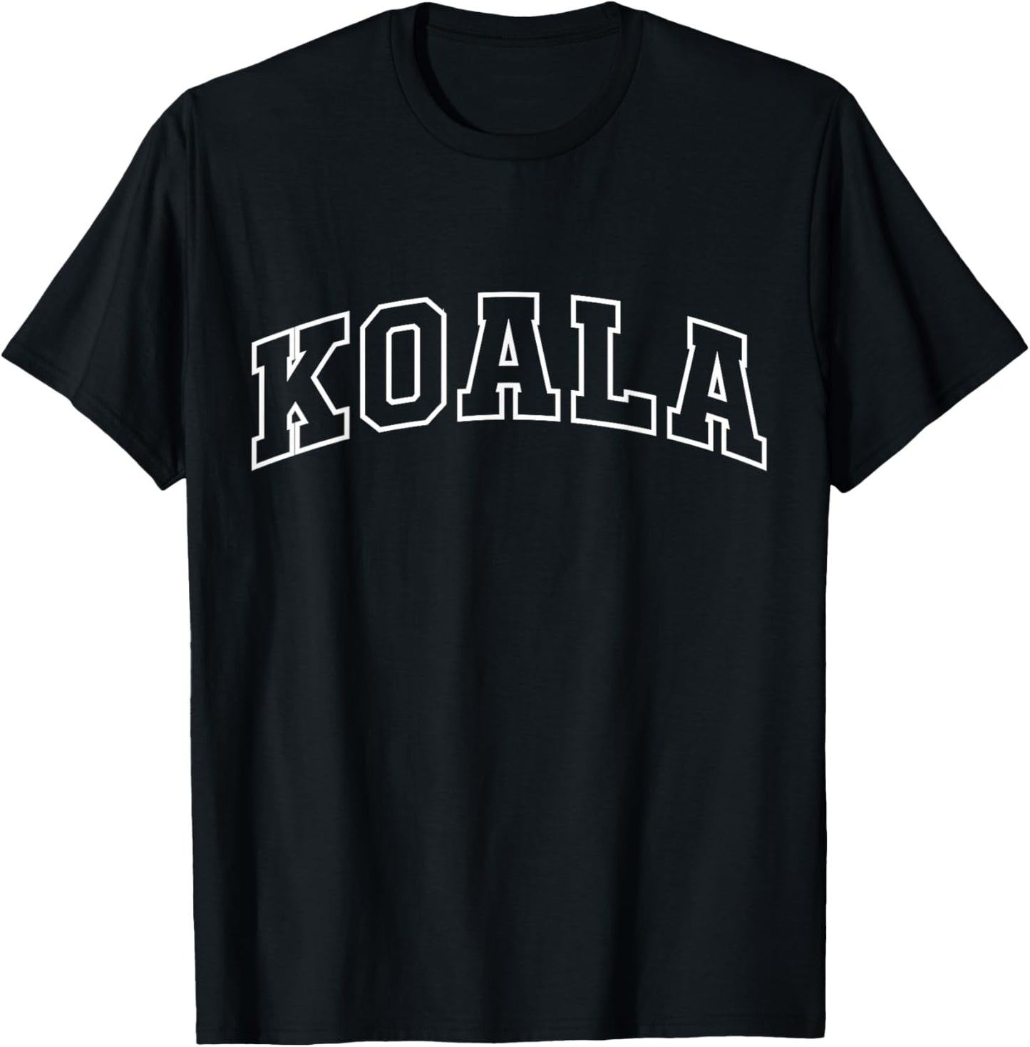 Koala Funny Athletic Lettering Costume Animal Lover T-Shirt - T-Shirt | Black