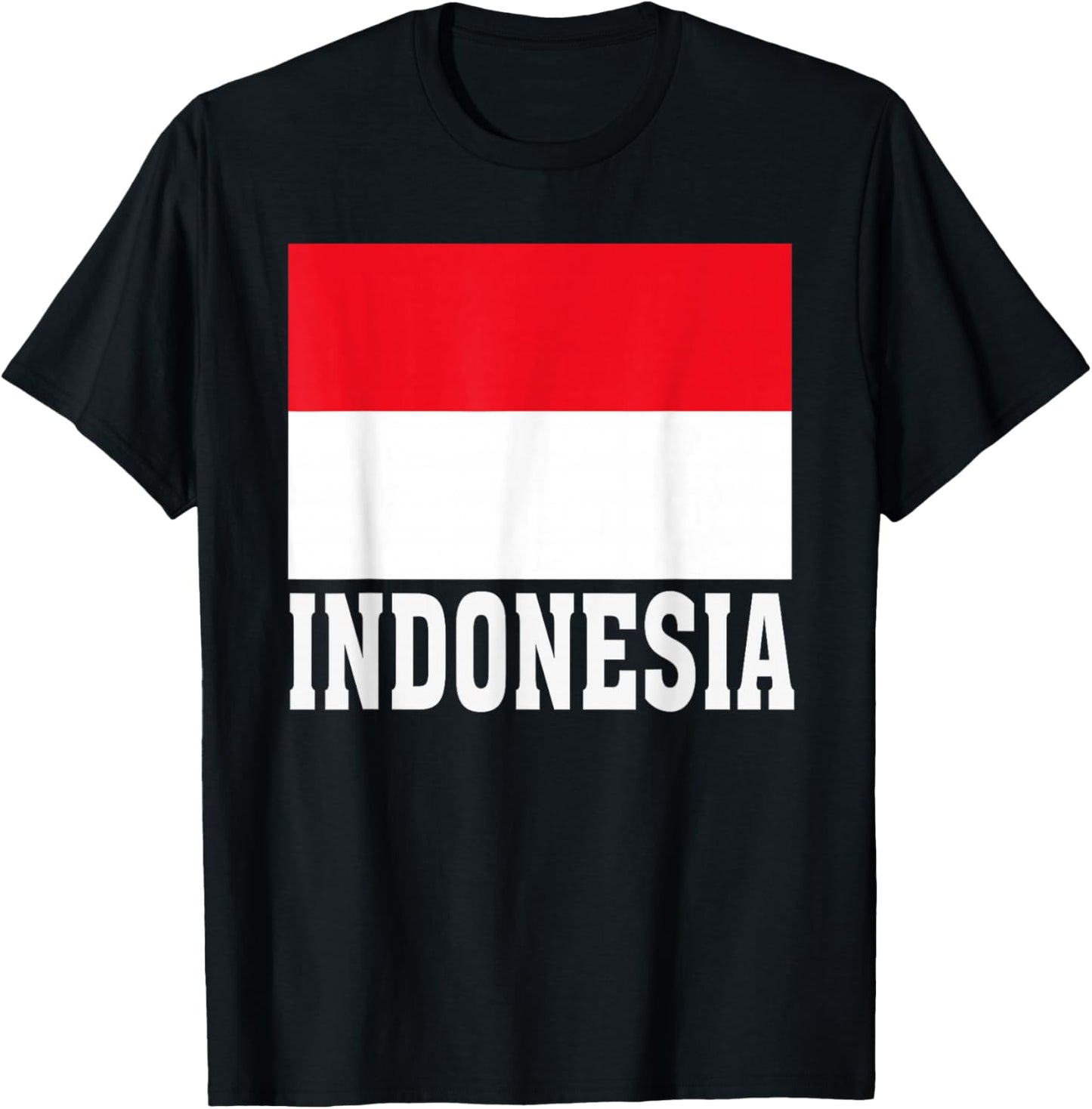 Indonesia Flag Patriotic National Roots Souvenir T-Shirt - T-Shirt | Black