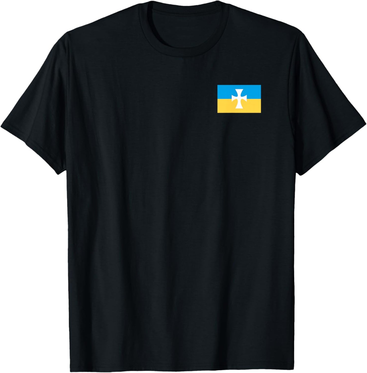 Licensed Sigma Chi Flag Left Chest T-Shirt - T-Shirt | Black