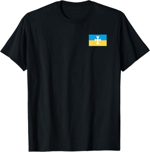 Licensed Sigma Chi Flag Left Chest T-Shirt - T-Shirt | Black