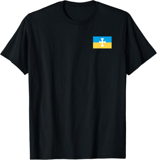 Licensed Sigma Chi Flag Left Chest T-Shirt - T-Shirt | Black