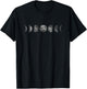 Moon Phases Minimalist Space & Galaxy Kids T-Shirt - T-Shirt | Black