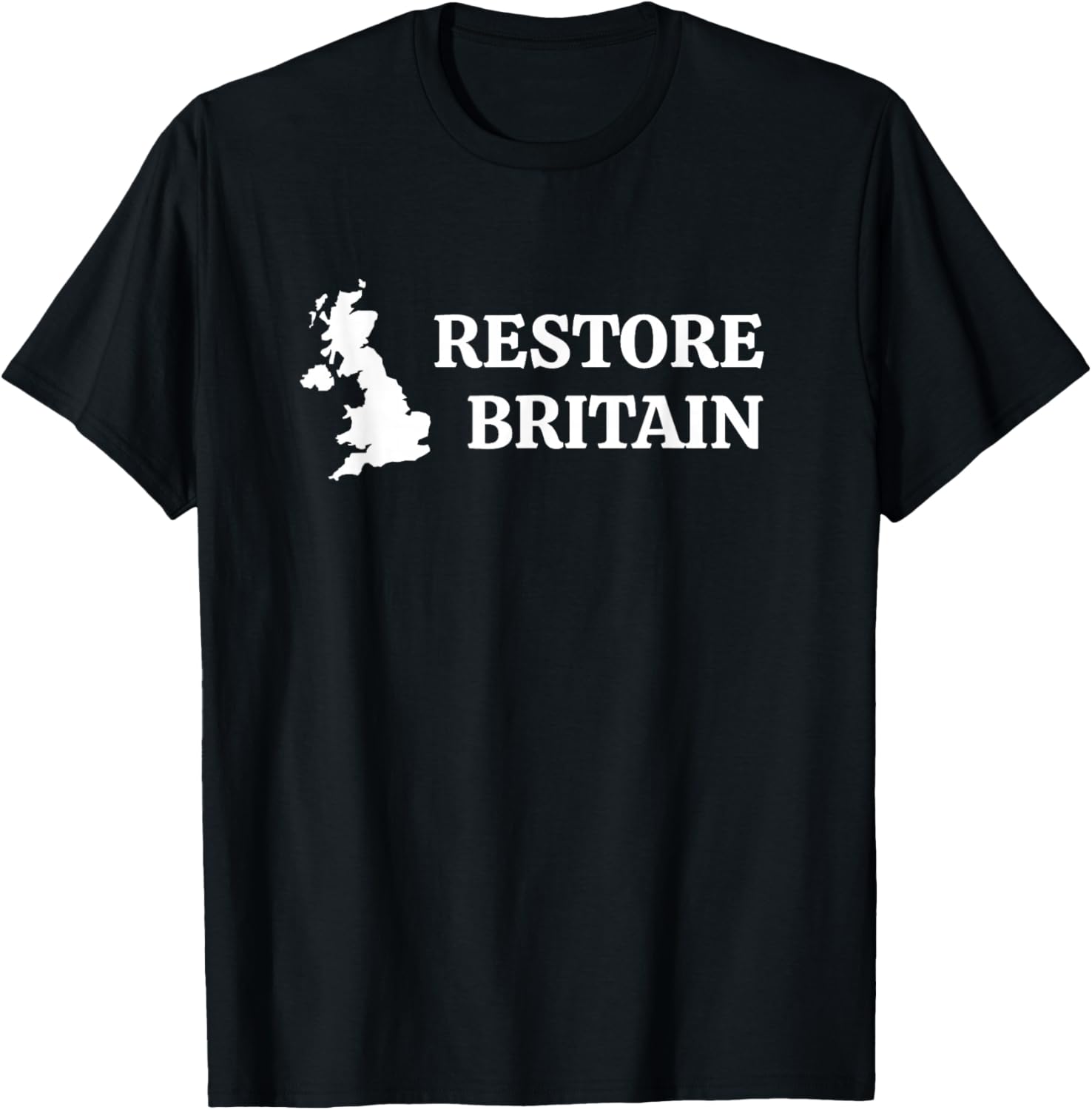 Restore Britain – UK Patriot Conservative Graphic (Navy) T-Shirt - T-Shirt | Black