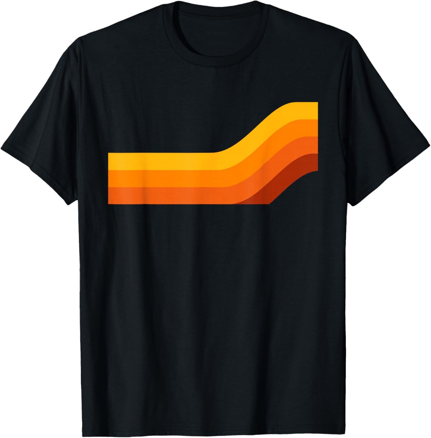 Pop Art, Retro, 1960s Vintage Modernism Graphic, Stripes T-Shirt - T-Shirt | Black