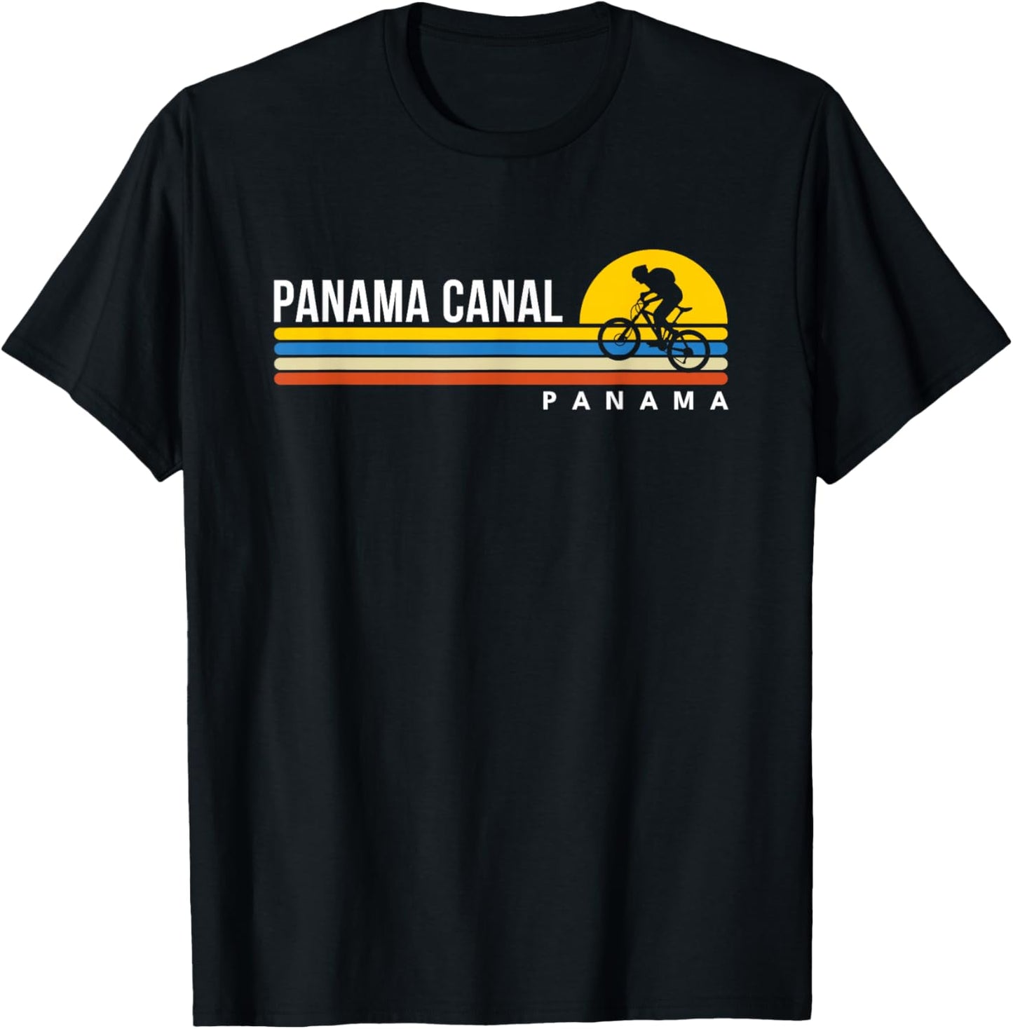 Panama Canal Souvenirs Biking T-Shirt - T-Shirt | Black