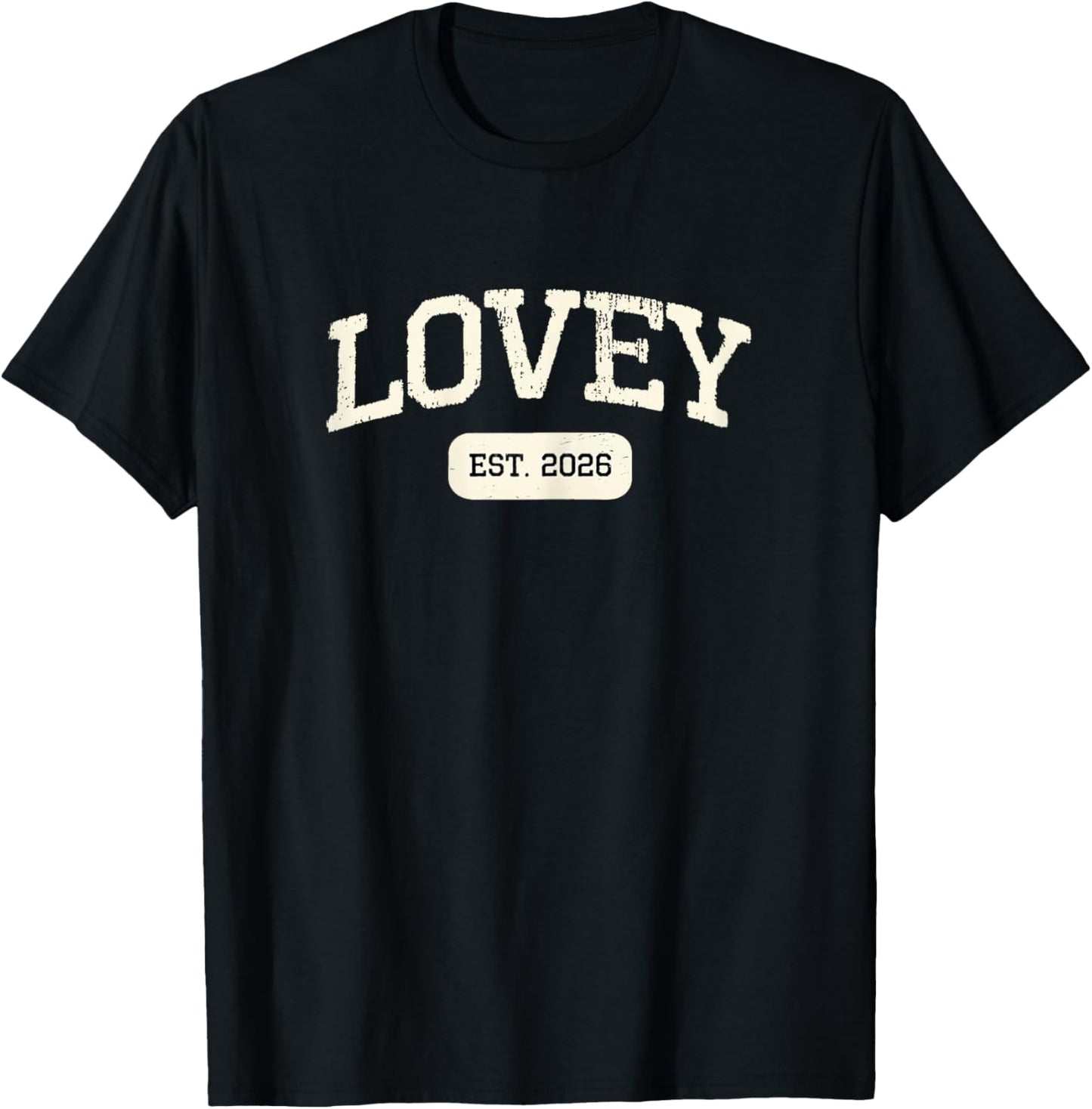 New Lovey Est 2026 1st First Time Pregnancy Announcement T-Shirt - T-Shirt | Black