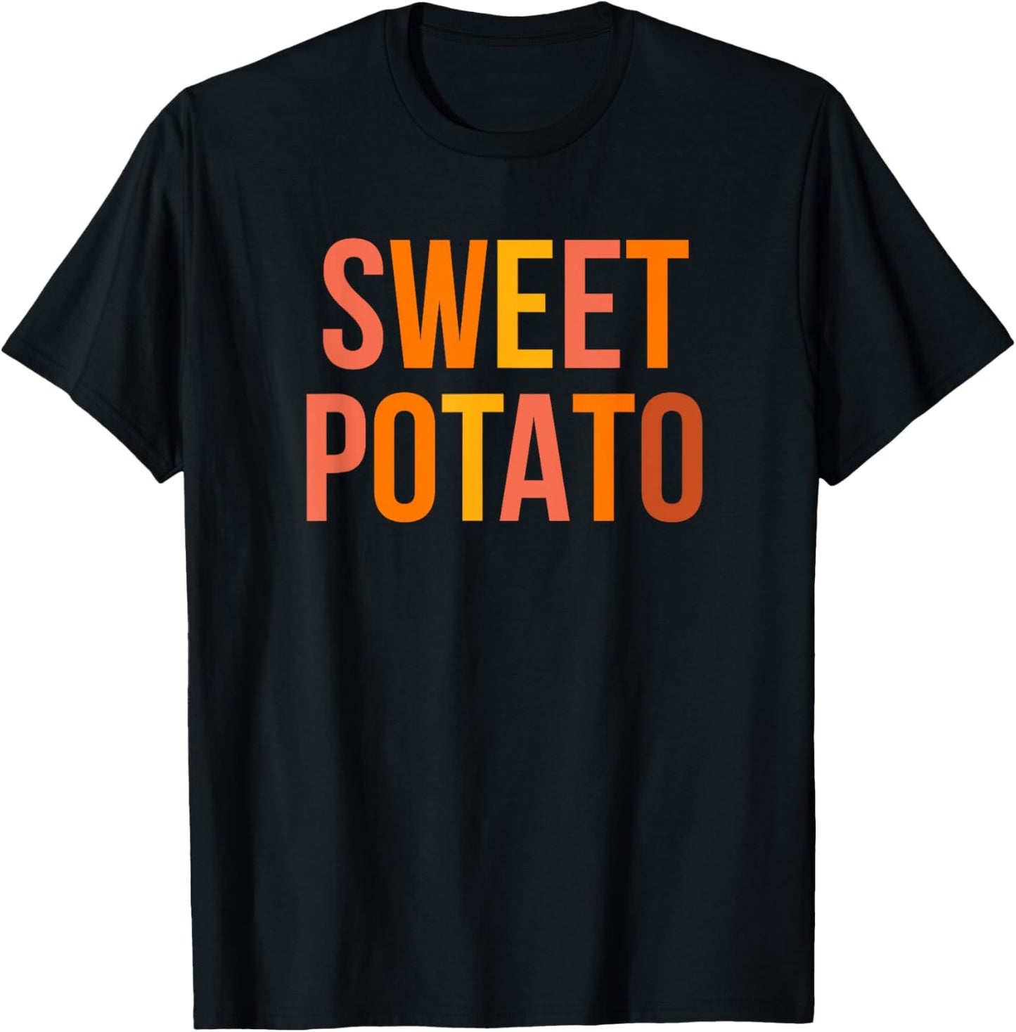 Sweet Potato and Grouchy Potato Thanksgiving Couple Matching T-Shirt - T-Shirt | Black