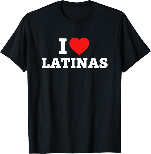 I Latinas Latino Pride Heart Love Latin Culture T-Shirt - T-Shirt | Black