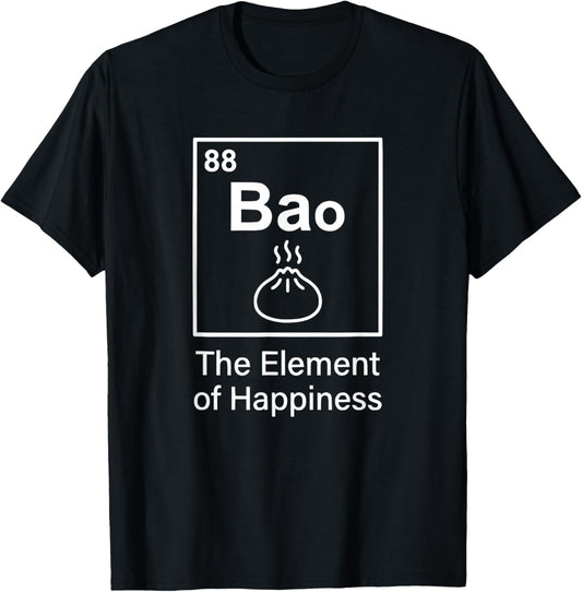 Bao The Element of Happiness Food Science Periodic Table T-Shirt - T-Shirt | Black
