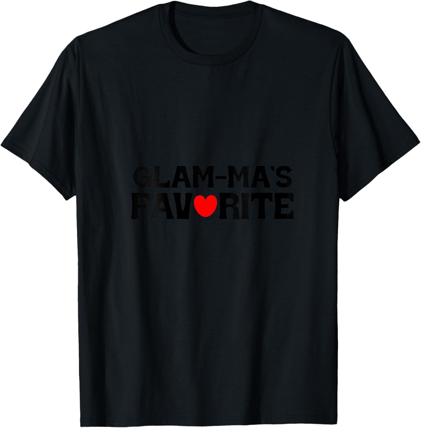 Gla-ma’s Favorite Cute Grandma for Grandson Granddaughter V-Neck T-Shirt - T-Shirt | Black