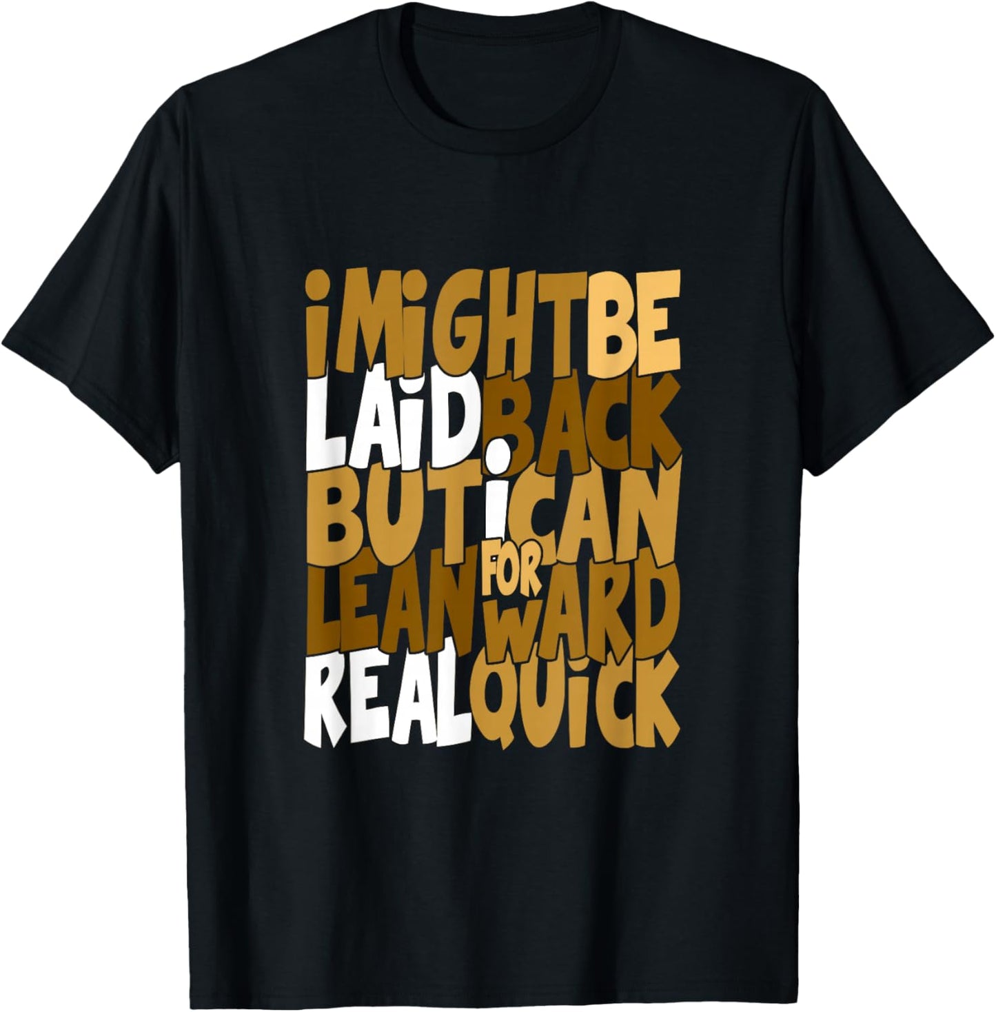Brown Color Real Quick Brown Graphic T-Shirt - T-Shirt | Black