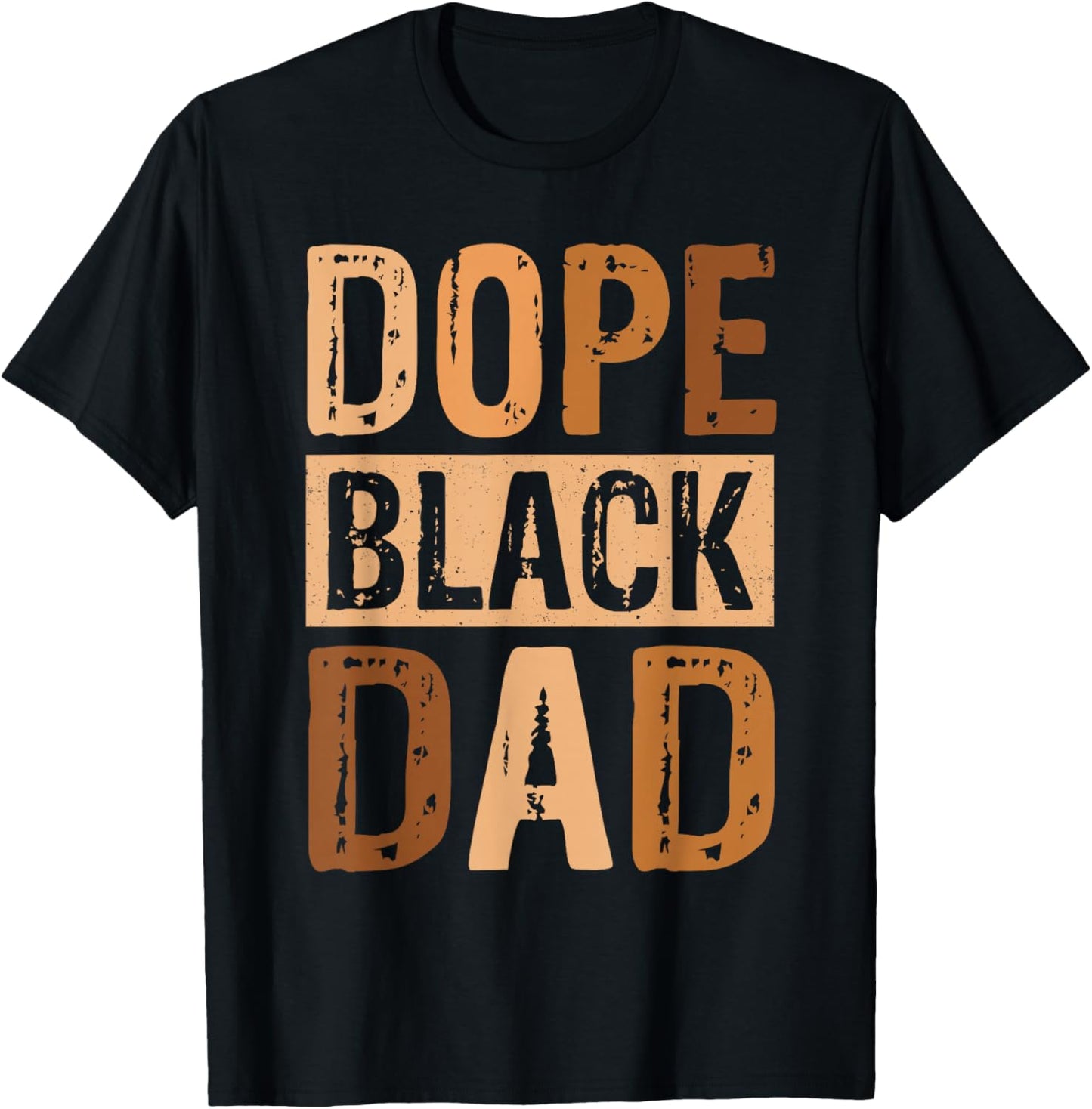 Dope Black Dad Melanin African American Family Matching T-Shirt - T-Shirt | Black