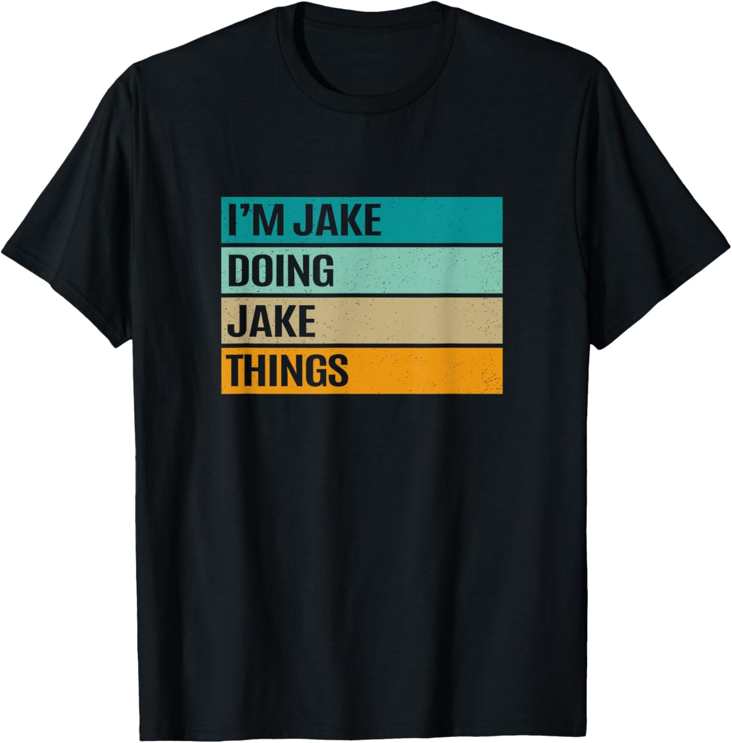 Jake Funny Retro First Name Boys Men T-Shirt - T-Shirt | Black