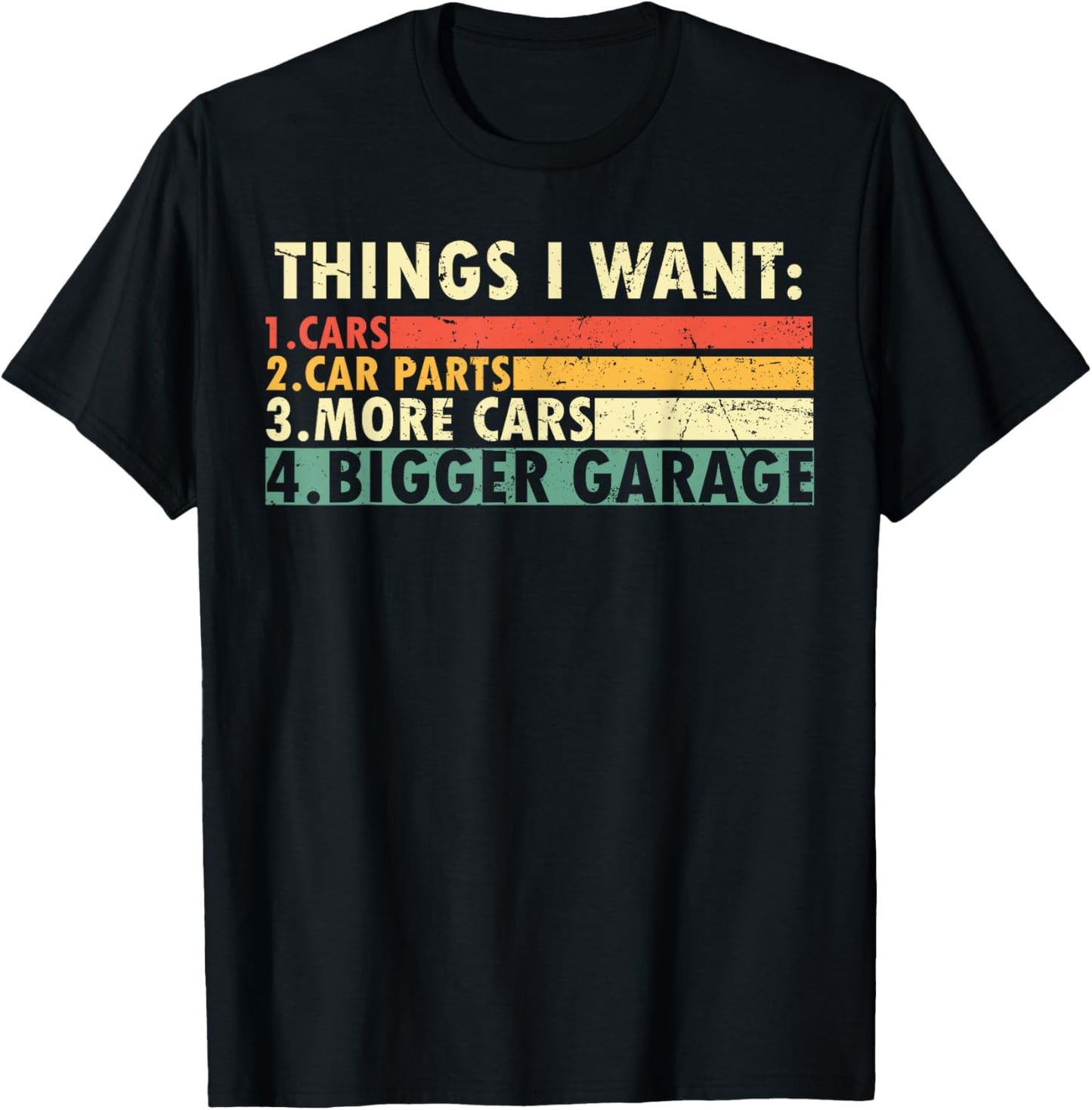 Funny Mechanic Things I Want Car Parts Garage Mechanic T-Shirt - T-Shirt | Black