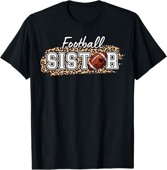 Football Sister 1st Birthday Football T-Shirt - T-Shirt | Black