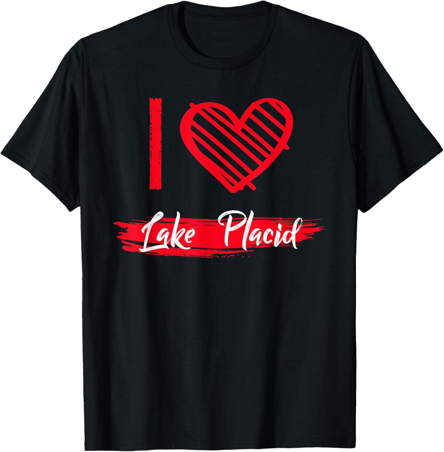 I Love Lake Placid I Heart Lake Placid T-Shirt - T-Shirt | Black