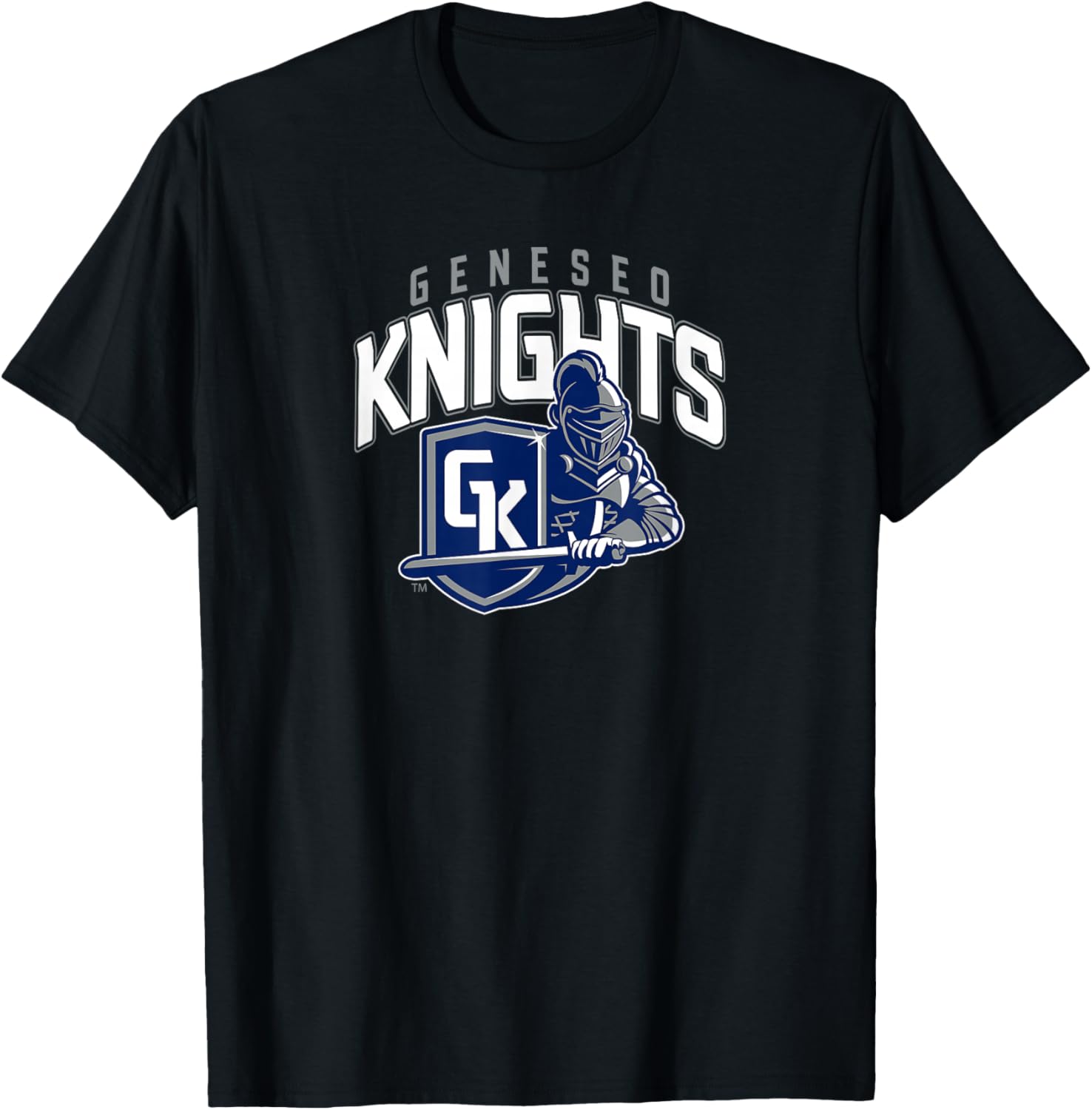 SUNY Geneseo Knights Primary Logo T-Shirt - T-Shirt | Black