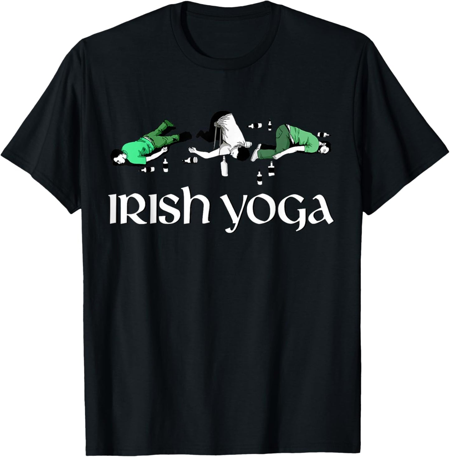 St Patricks Day Irish Yoga T-Shirt - T-Shirt | Black
