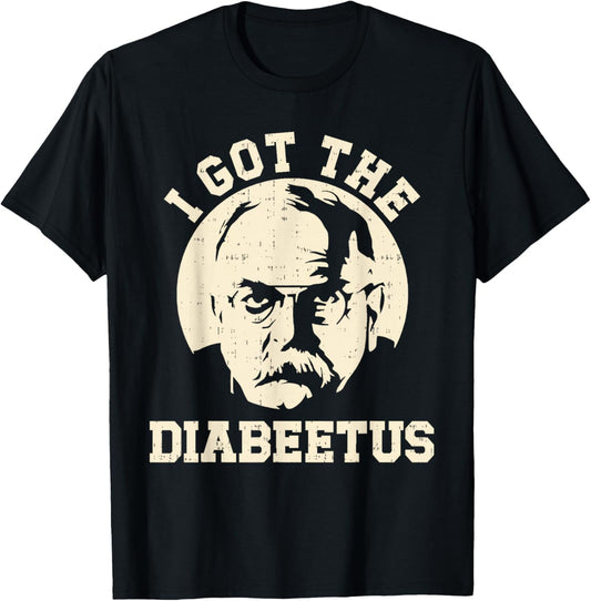 Retro I Got The Diabeetus Funny Diabetes Type 1 2 Awareness T-Shirt - T-Shirt | Black