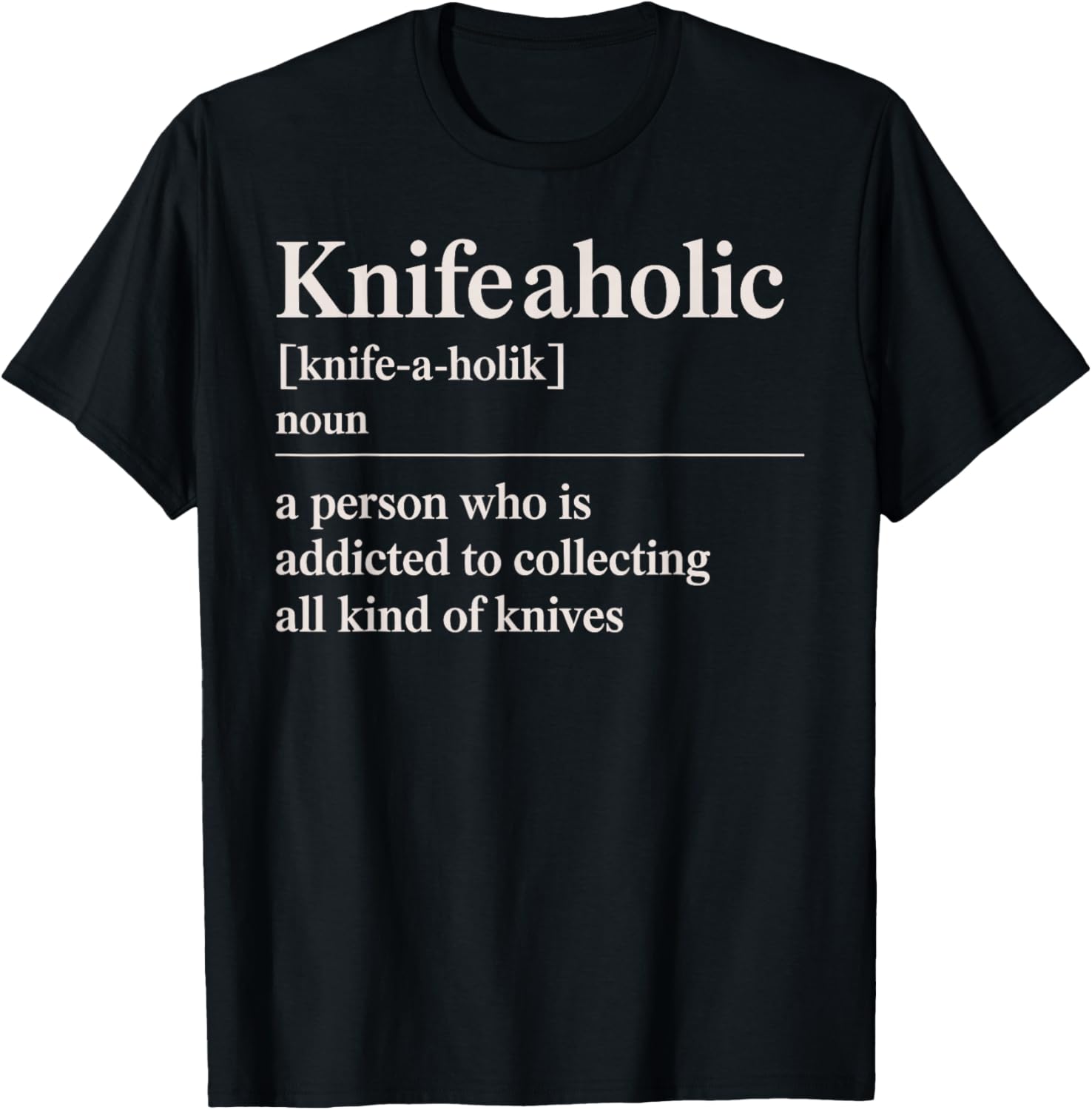 Funny Knife Collector Art Women Pocket Knife Lover T-Shirt - T-Shirt | Black