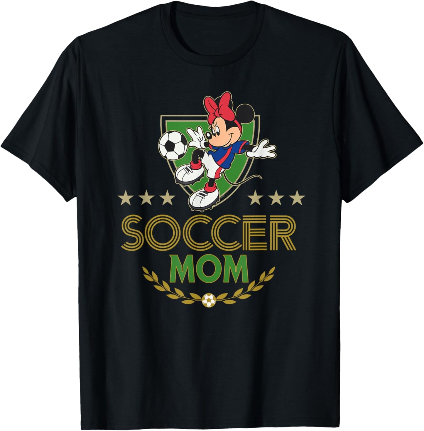 Disney Soccer Mom Sports Minnie Mouse Mother's Day T-Shirt - T-Shirt | Black