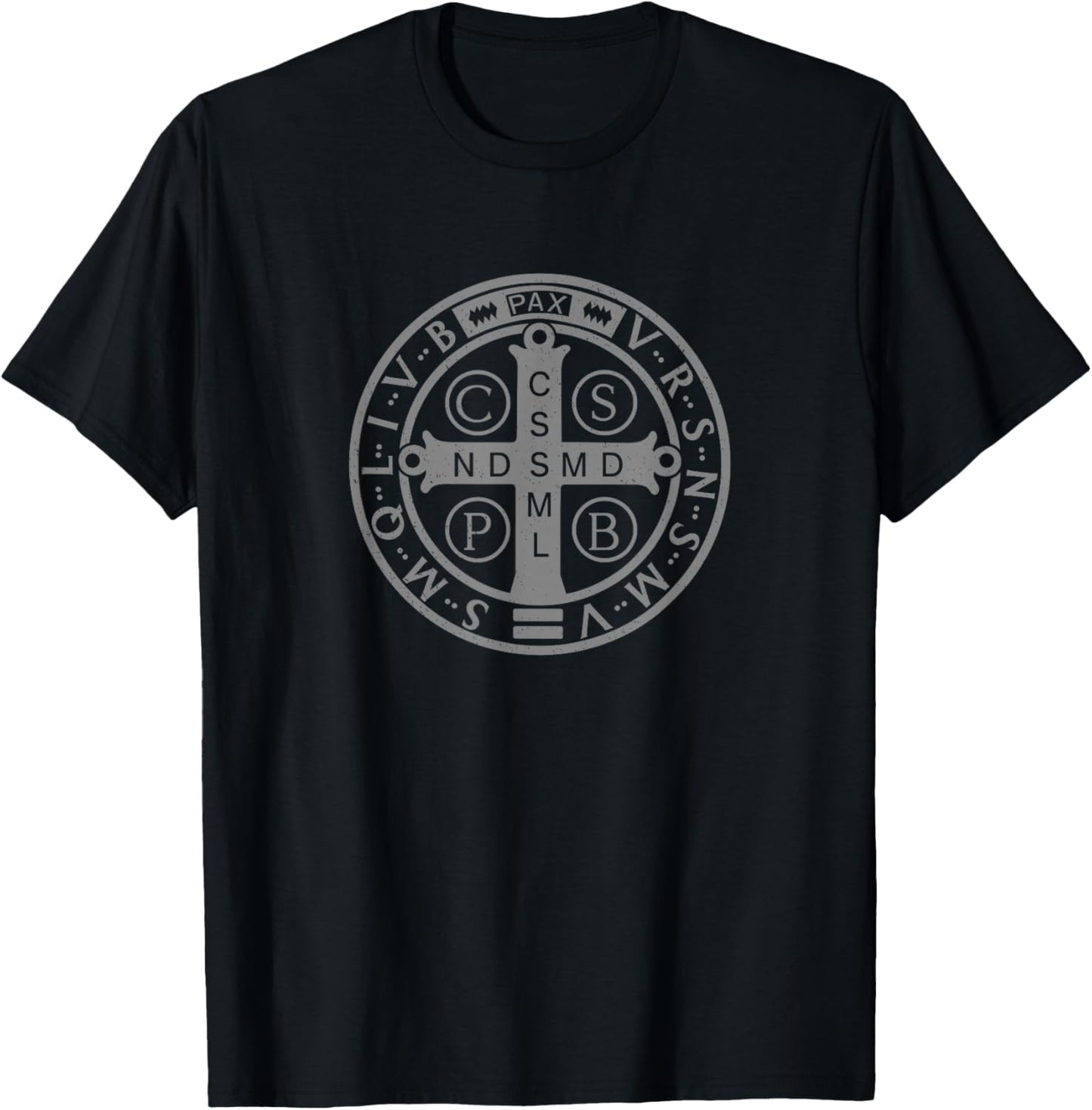 Medal of St Benedict Catholic Graphic T-Shirt - T-Shirt | Black