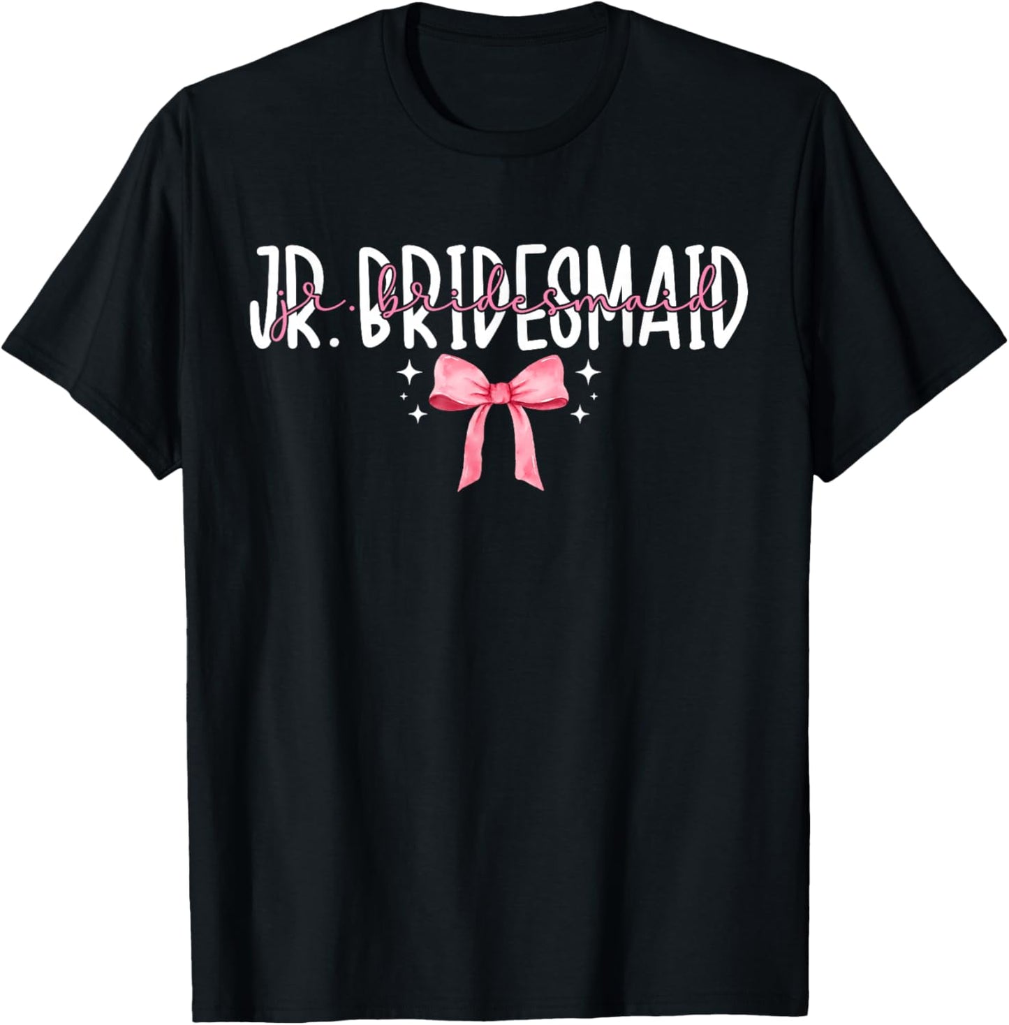 Junior Bridesmaid Wedding Junior Bridesmaid Party Coquette T-Shirt - T-Shirt | Black