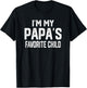 I’m My Papa’s Favorite Child Funny Family Kids Valentine T-Shirt - T-Shirt | Black