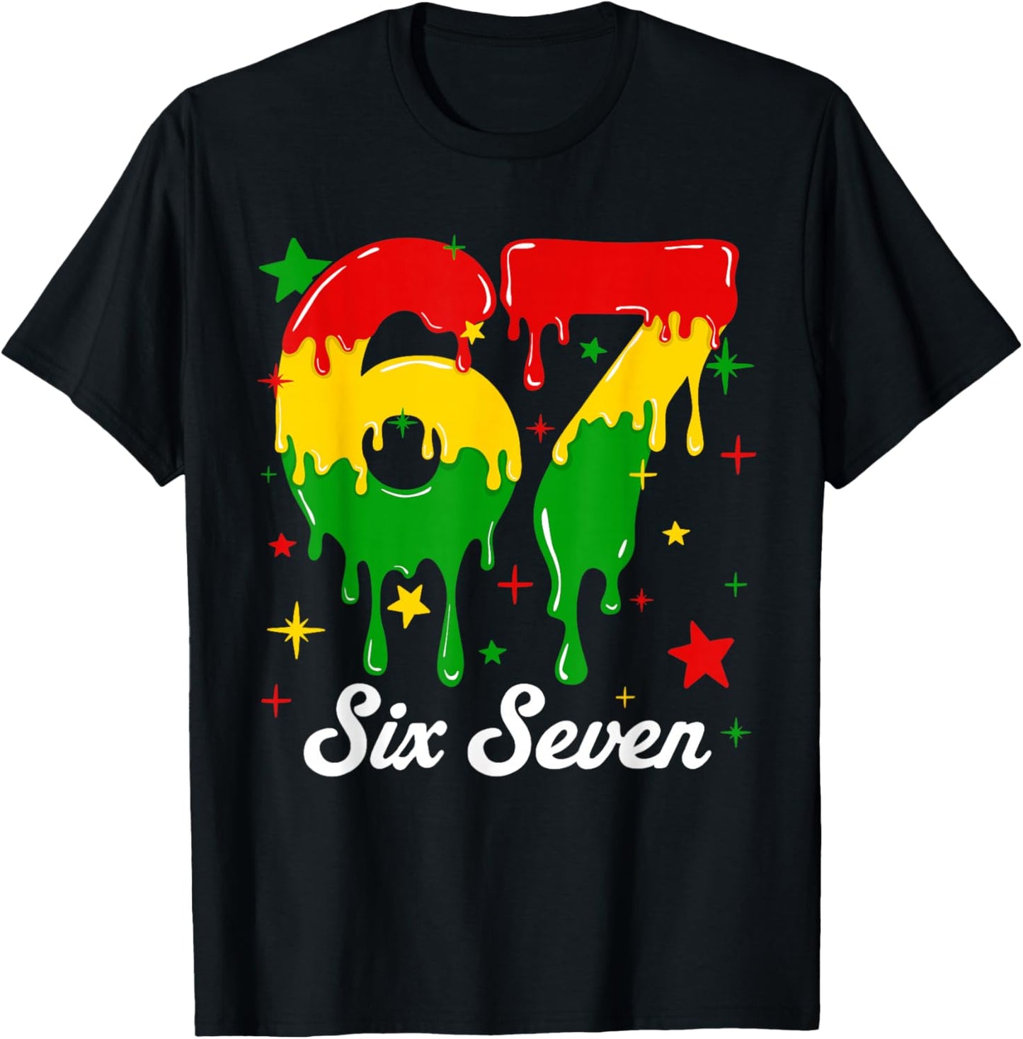 Black History Six Seven 6 7 Meme Melanin Boys Girl Teen Kids T-Shirt - T-Shirt | Black