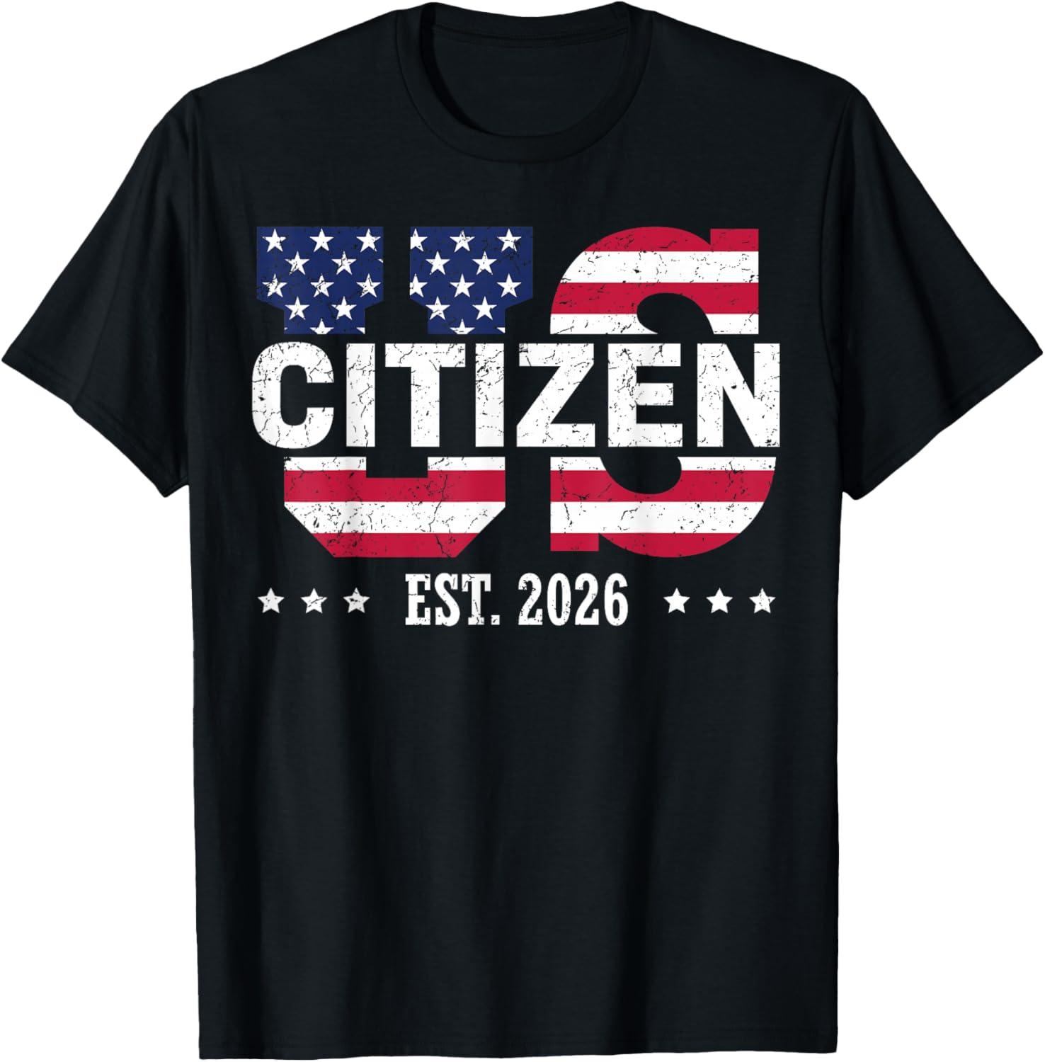 US Citizenship 2026 Decoration USA New American Citizen T-Shirt - T-Shirt | Black
