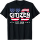 US Citizenship 2026 Decoration USA New American Citizen T-Shirt - T-Shirt | Black