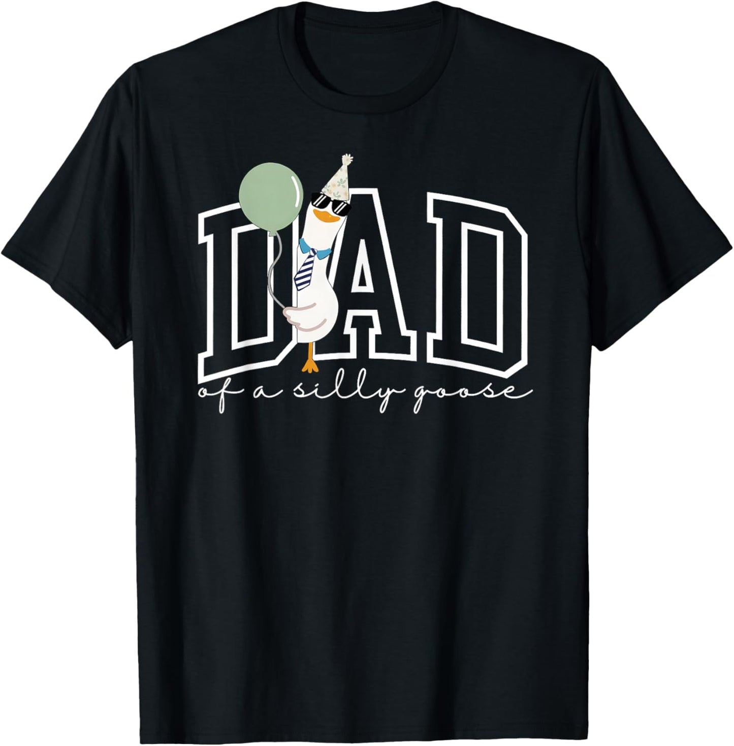 One Silly Goose Dad Papa 1st First Birthday Family Matching T-Shirt - T-Shirt | Black