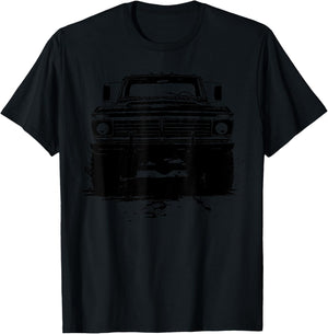 1975 Dentside Truck 4x4 Highboy Front Grill Silhouette T-Shirt - T-Shirt | Black