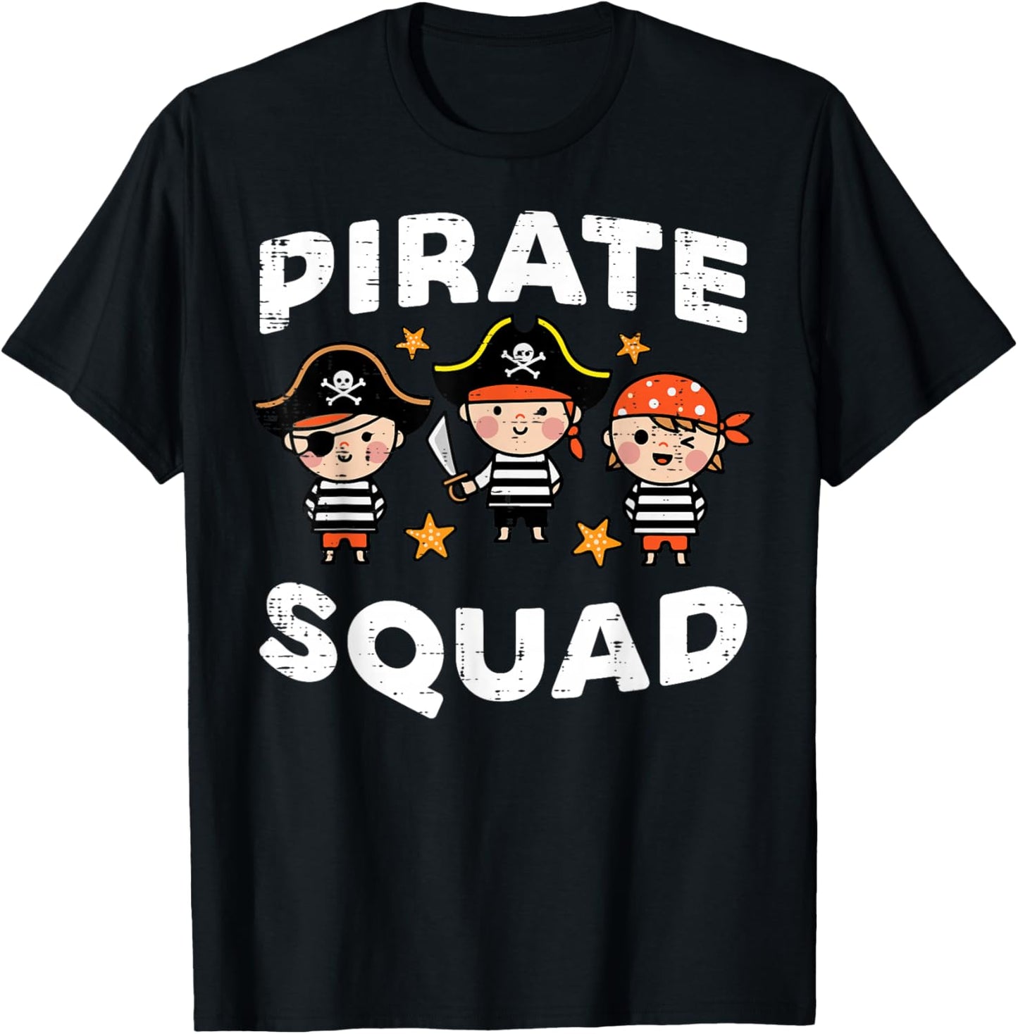 Pirate Squad Cute Team Crew Matching Boys Girls Kids Toddler T-Shirt - T-Shirt | Black