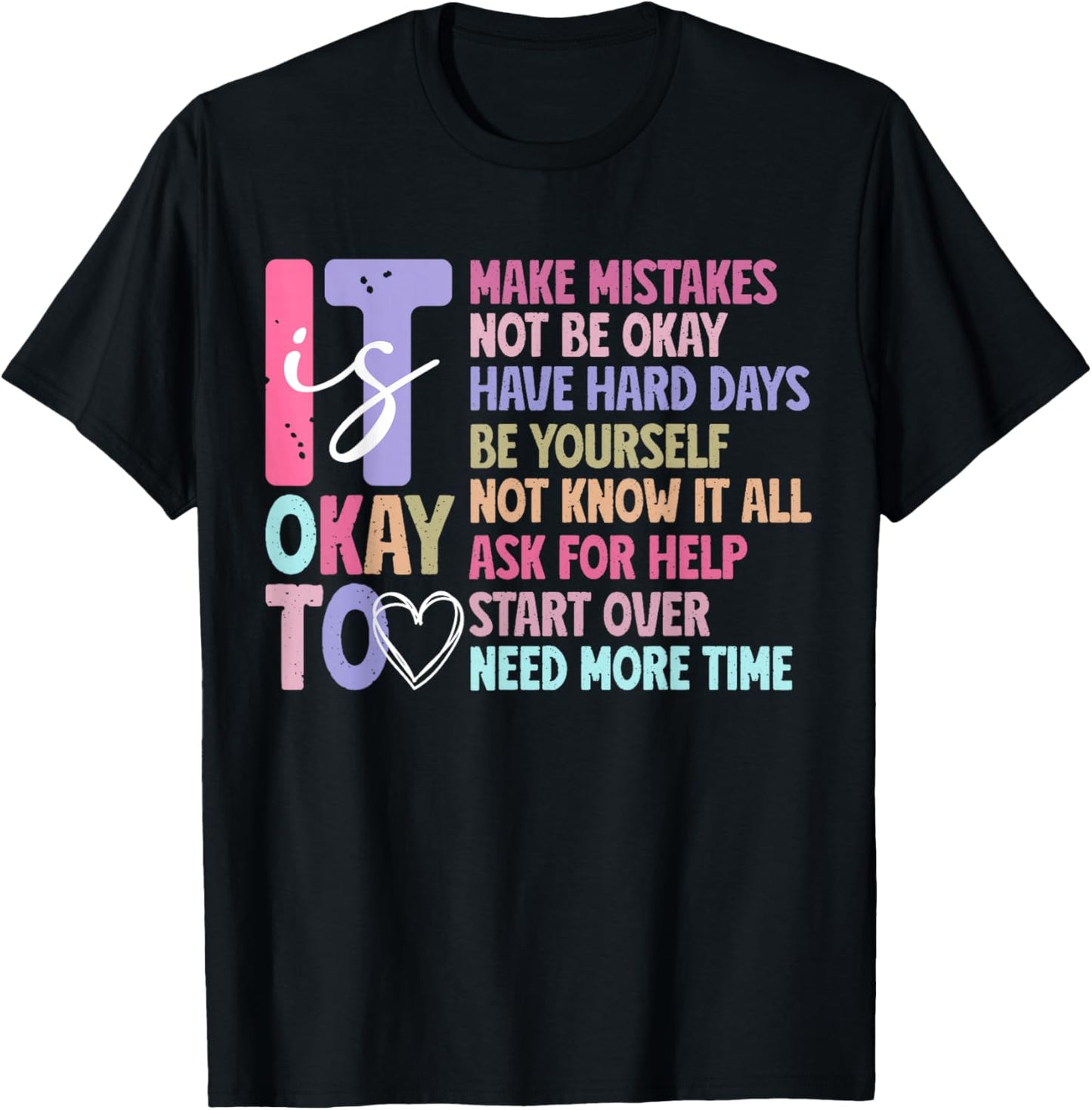 Brain Illness Inspiration Mental Health Awareness Counselor T-Shirt - T-Shirt | Black