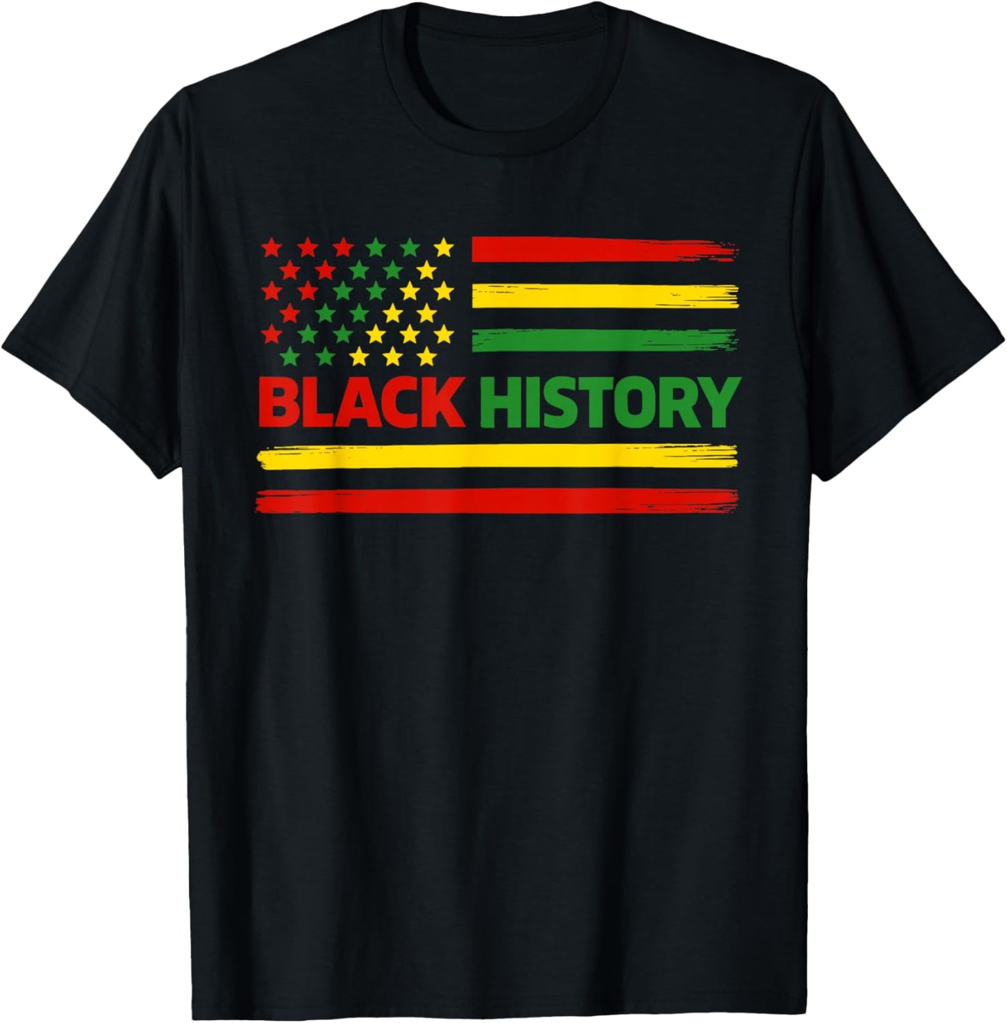 Black History African USA American Flag Africa Men Women Kid T-Shirt - T-Shirt | Black