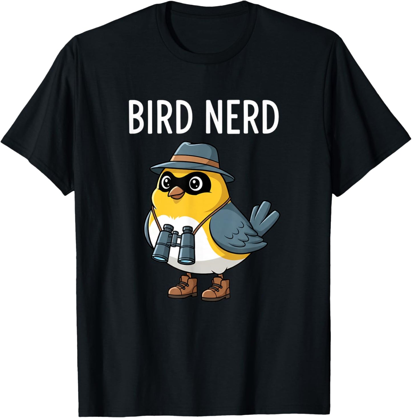 Bird Nerd Funny Bird Watching Birding Bird Lover Watcher T-Shirt - T-Shirt | Black
