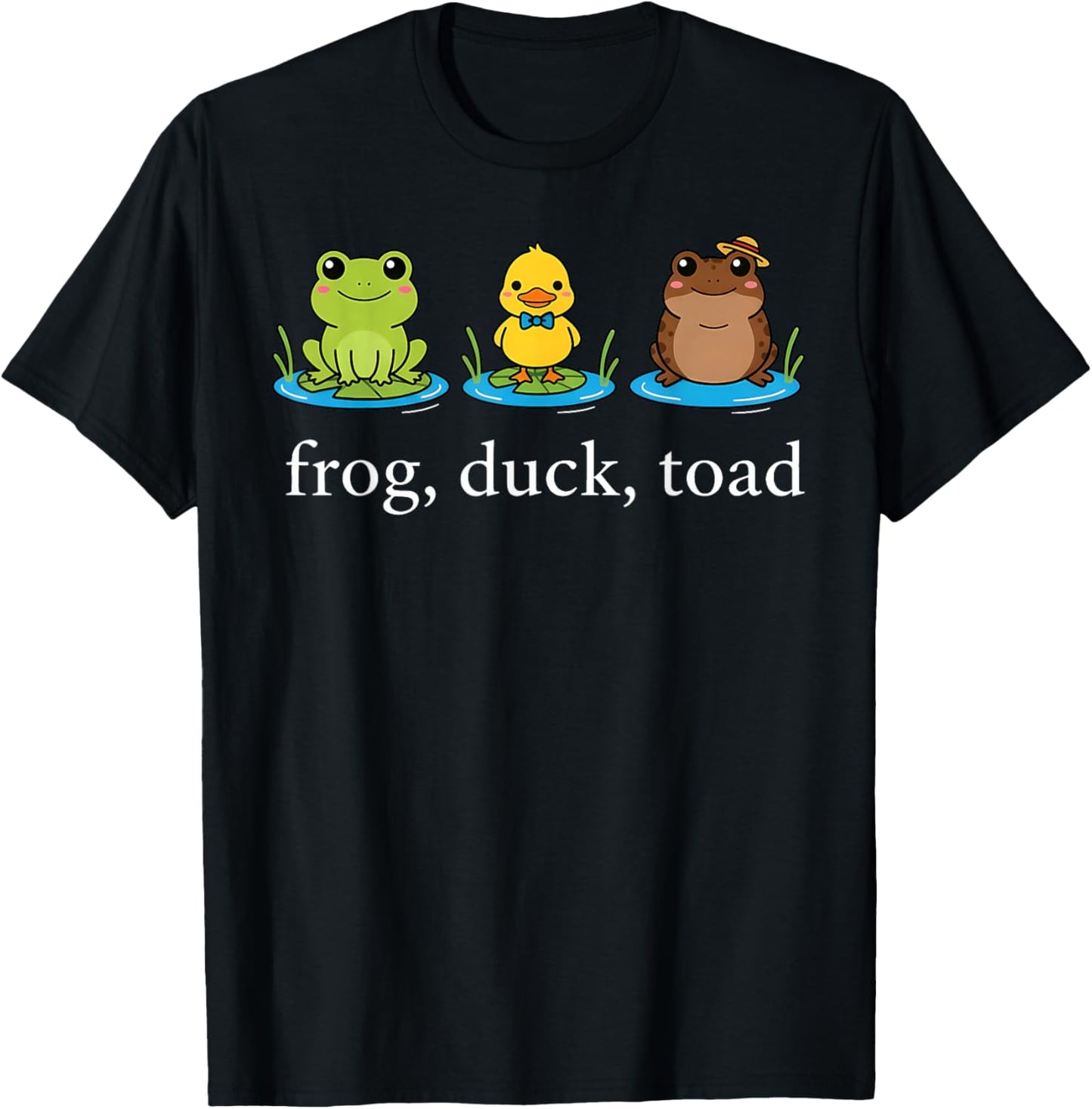Frog Duck Toad Zoological Funny Protest T-Shirt - T-Shirt | Black