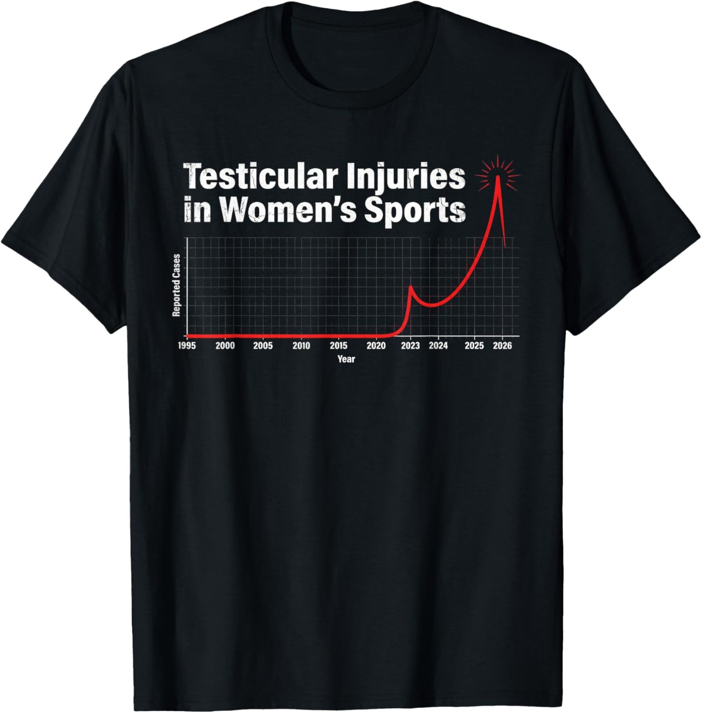 Testicular Injuries in Sports Funny Graph T-Shirt - T-Shirt | Black