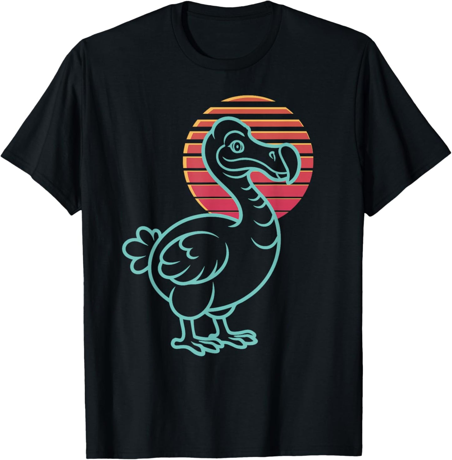 Dodo Lover Bird Animal Retro Synthwave 80s T-Shirt - T-Shirt | Black