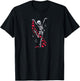 Valentine’s Day Skeleton Ballerina with Hearts Ballet Girl T-Shirt - T-Shirt | Black