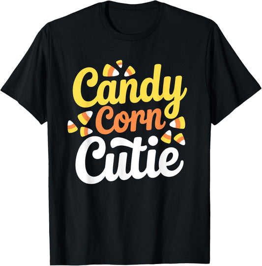 Candy Corn Cutie Cute Halloween Costume T-Shirt - T-Shirt | Black