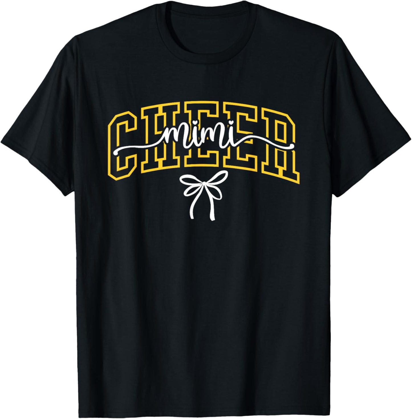 Cheer Mimi Chearleading Grandma High School Black Gold T-Shirt - T-Shirt | Black