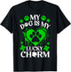 My Dogs is My Lucky Charm Funny Dog Lover St. Patrick’s Day T-Shirt - T-Shirt | Black