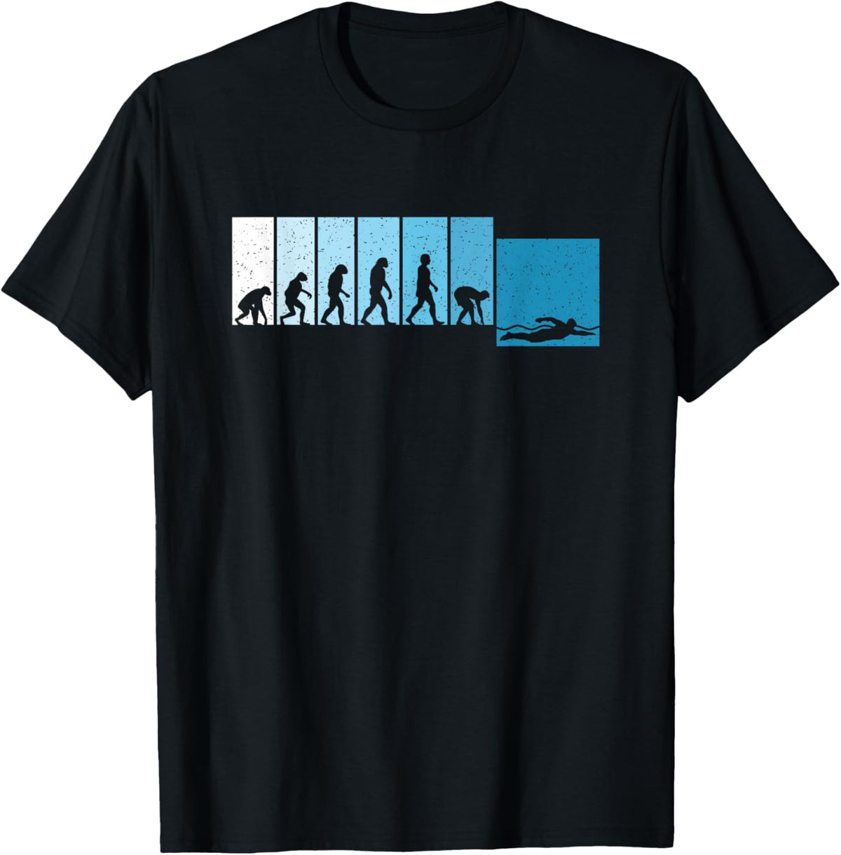 Swimming Evolution Swim Funny Swimmer Men Boys Kids T-Shirt - T-Shirt | Black