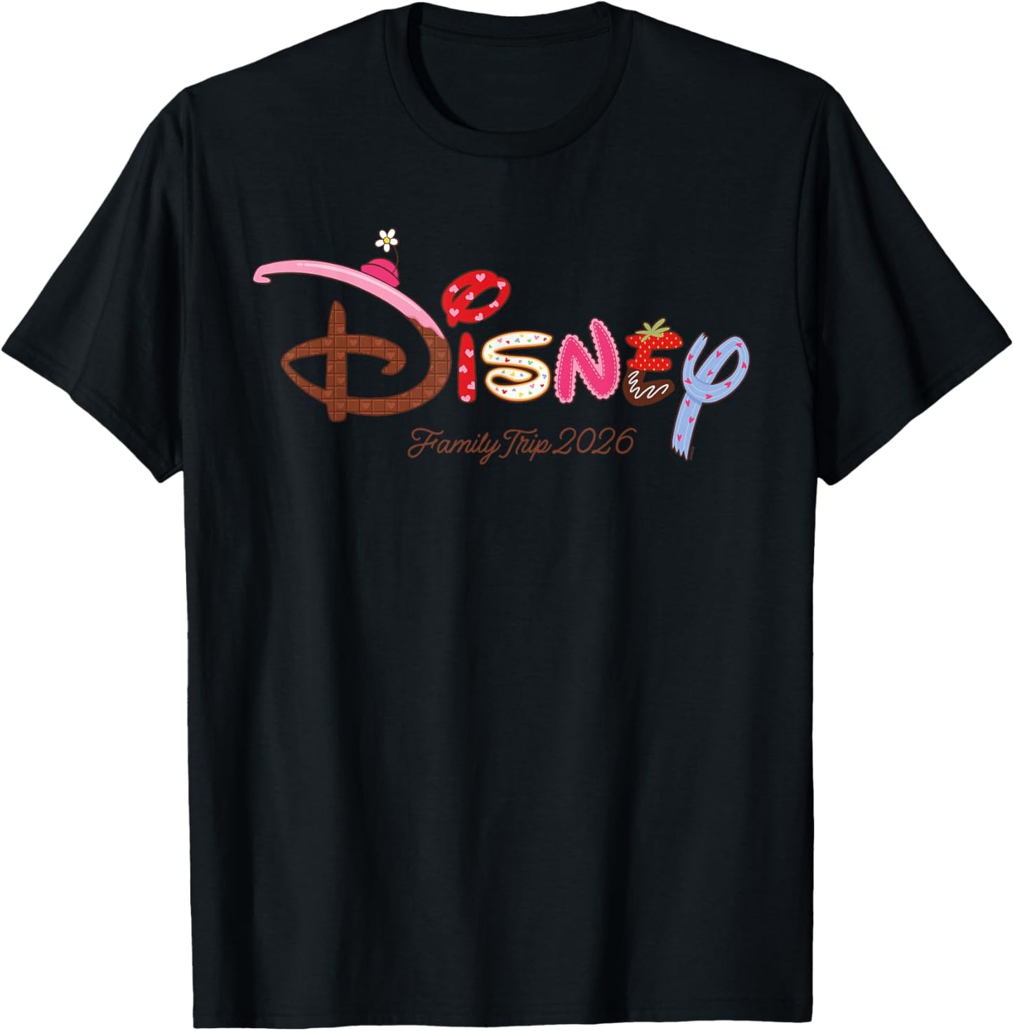 Disney Sweet Treat Hearts Family Trip Vacation Matching 2026 T-Shirt - T-Shirt | Black