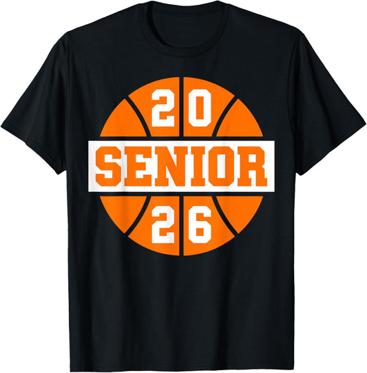 Class of 2026 Graduation Senior 26 Basketball Outfit T-Shirt - T-Shirt | Black