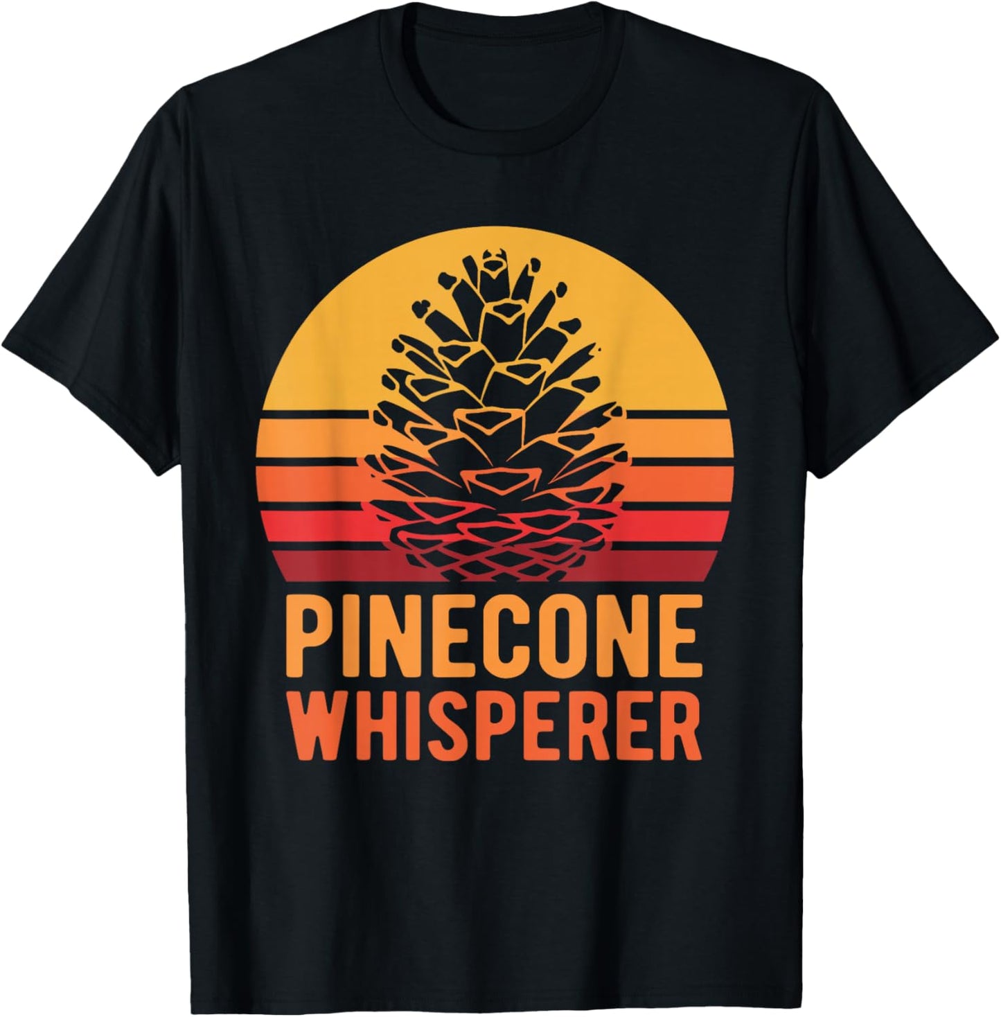 Vintage Pinecone Whisperer Retro Pine Cones T-Shirt - T-Shirt | Black
